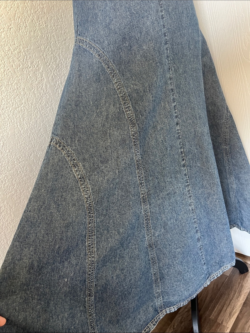 Calvin Klein Blue Denim Midi Halter Dress - Picture 6 of 12